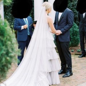 Toni Federico Espana Veil in Silk White